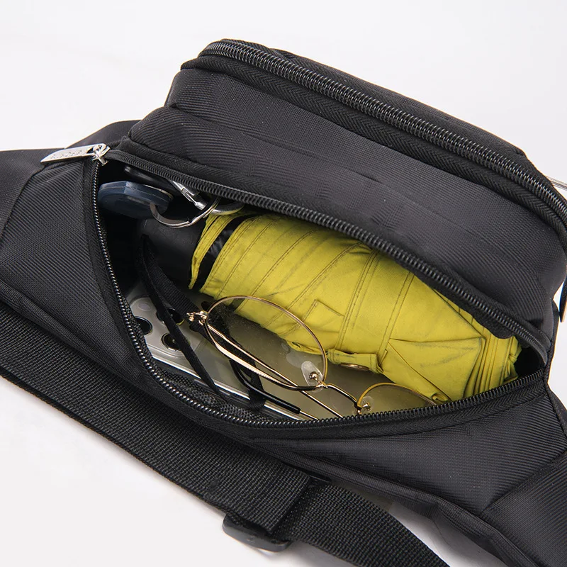 1 шт. Мужская многофункциональная поясная сумка большой вместимости — прочная, легкая и стильная, идеально подходит для бизнеса, путешествий и повседневного использования