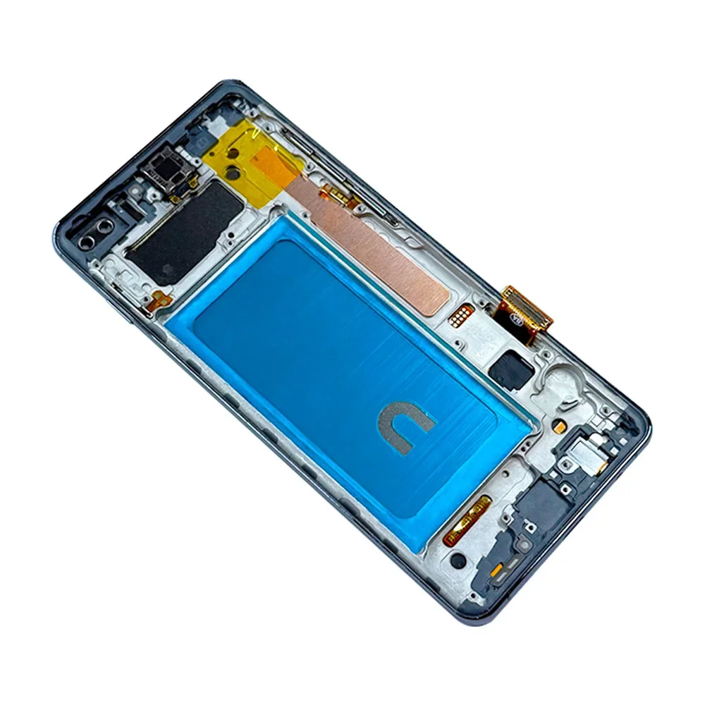 With Frame for Samsung Galaxy S10 Plus S10+ G975 G975F Lcd Display Digital Touch Screen for Samsung Galaxy S10 G973F Assembly