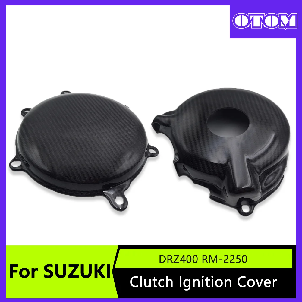 

Motorcycle Carbon Fiber Clutch Ignition Cover Engine Guard For SUZUKI DRZ400 DRZ400E DRZ400S 2000-2022 RM-Z250 2019 Bikes