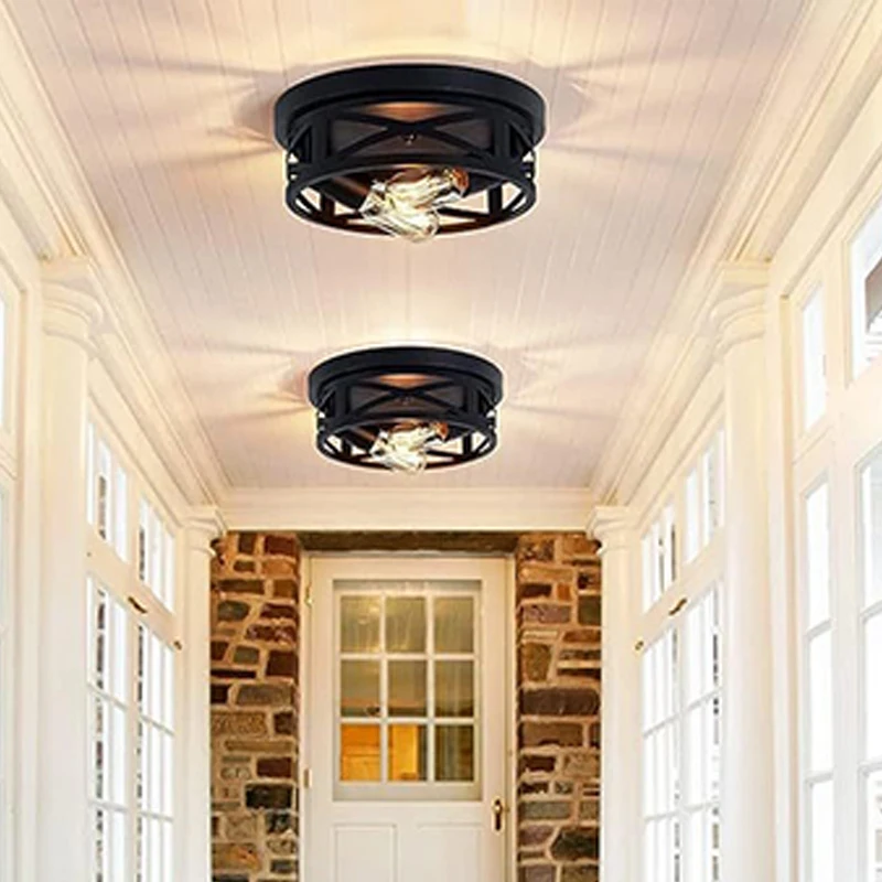 Modern LED Ceiling Light Interior Lighting Fixture Corridor Kitchen Bedroom Living Room For Home Decoration Retro Ceiling Lamps