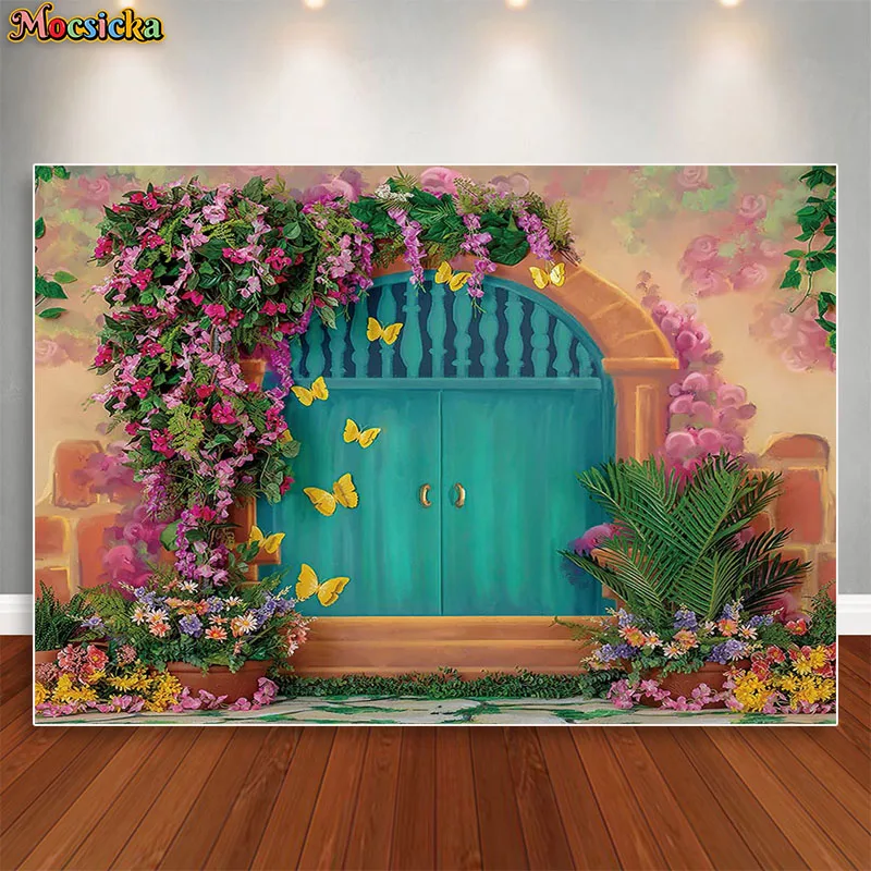 

Mocsicka Vinyl Enchanted Magic Room Mushroom Baby Fairy Tale Land Princess Birthday Photocall Banner Photography Backgrounds