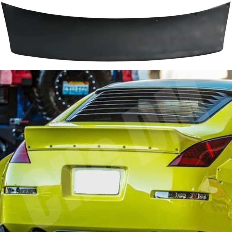 For 2003-2008 Nissan 350Z Fairlady Z34 | Rocket Bunny Style Duckbill Rear Trunk Lid Wing Spoiler (ABS Plastic - Matte Black)