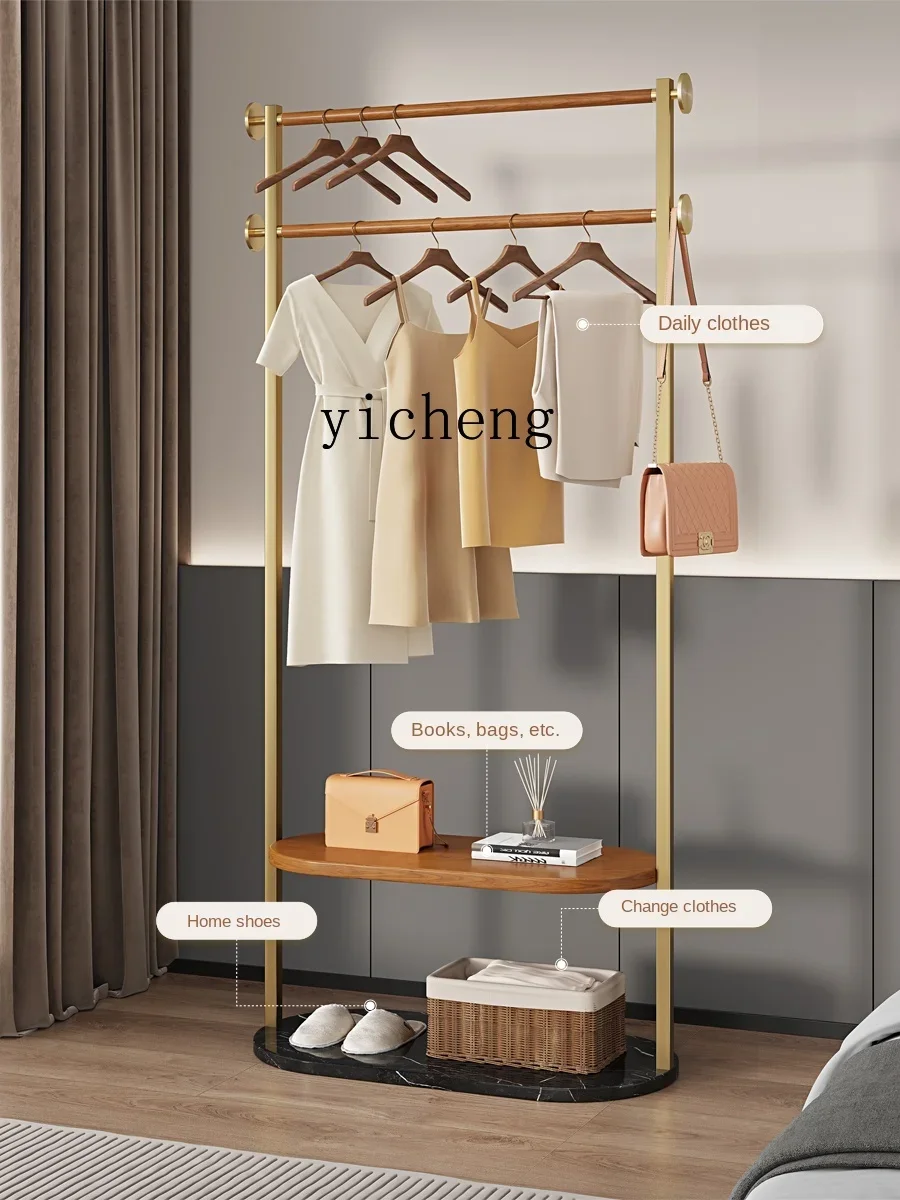 Floor-Standing Rack Clothes Rack Room Stainless Steel Coat Rack Household Light Luxury