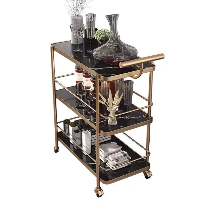 Mobiele foodtruck trolley bar restaurant trolley hotel 4S melkthee winkel drankwagen commerciële drielaagse food delivery truck