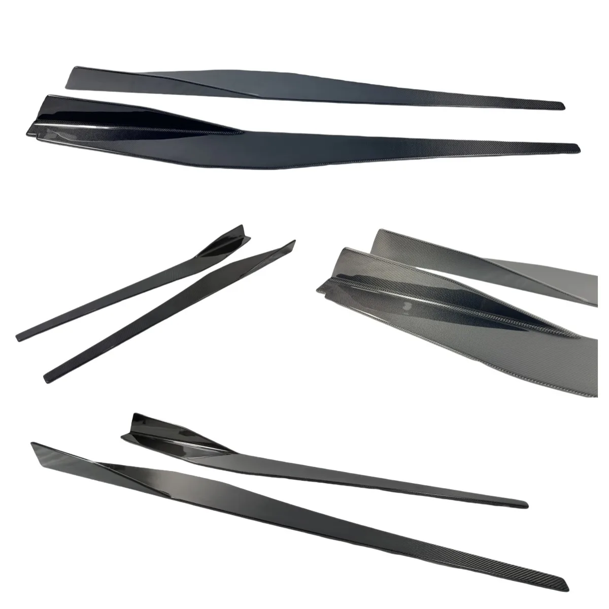For 2020-2024 Corvette C8 Stingray Z07 5VM Style Real Carbon Fiber Side Skirts Rocker Panels
