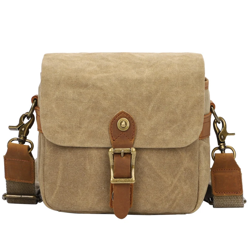 Unisex new canvas DSLR photography bag mirrorless camera bag casual single shoulder diagonal cross bag waterproof camera bag