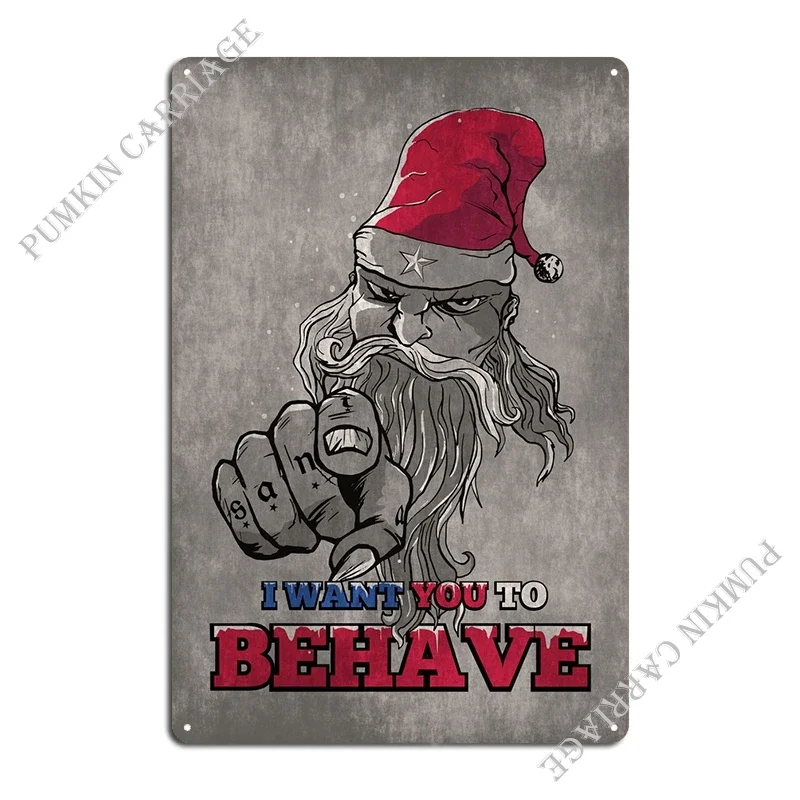 Uncle Santa Metal Plaque Poster Club Wall Decor Living Room Club Tin Sign Poster