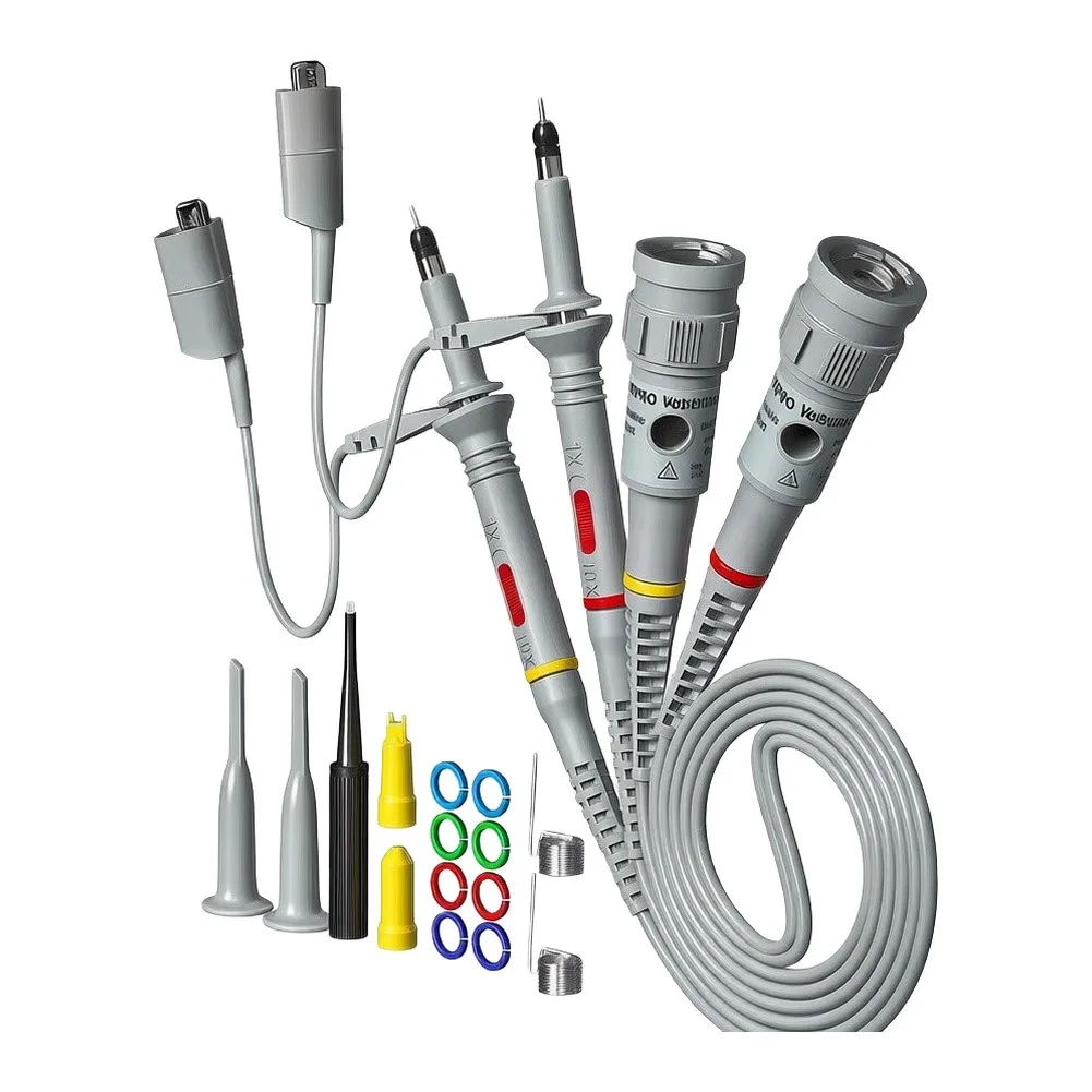 BNC Interface For Oscilloscope Probe Kit Switched Between 1:1 And 10:1 Attenuation Modes For Maximum Clip Opening Of 6mm