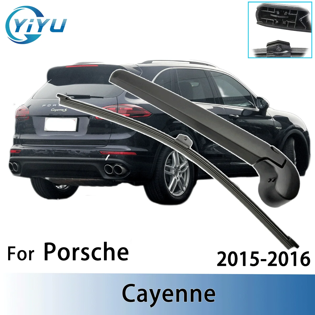 1/2 pçs kit de braço do limpador da lâmina do limpador do pára-brisas traseiro para porsche cayenne 2015-2017 escovas limpadores do pára-brisas