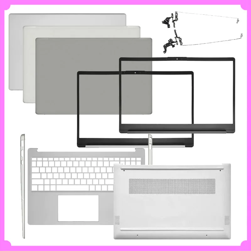 New Laptop LCD Back Cover Palmrest Upper Case Silver For HP 15-FC 15-FD TPN-Q286 TPN-Q287 250 G10 N36090-001 Hinges