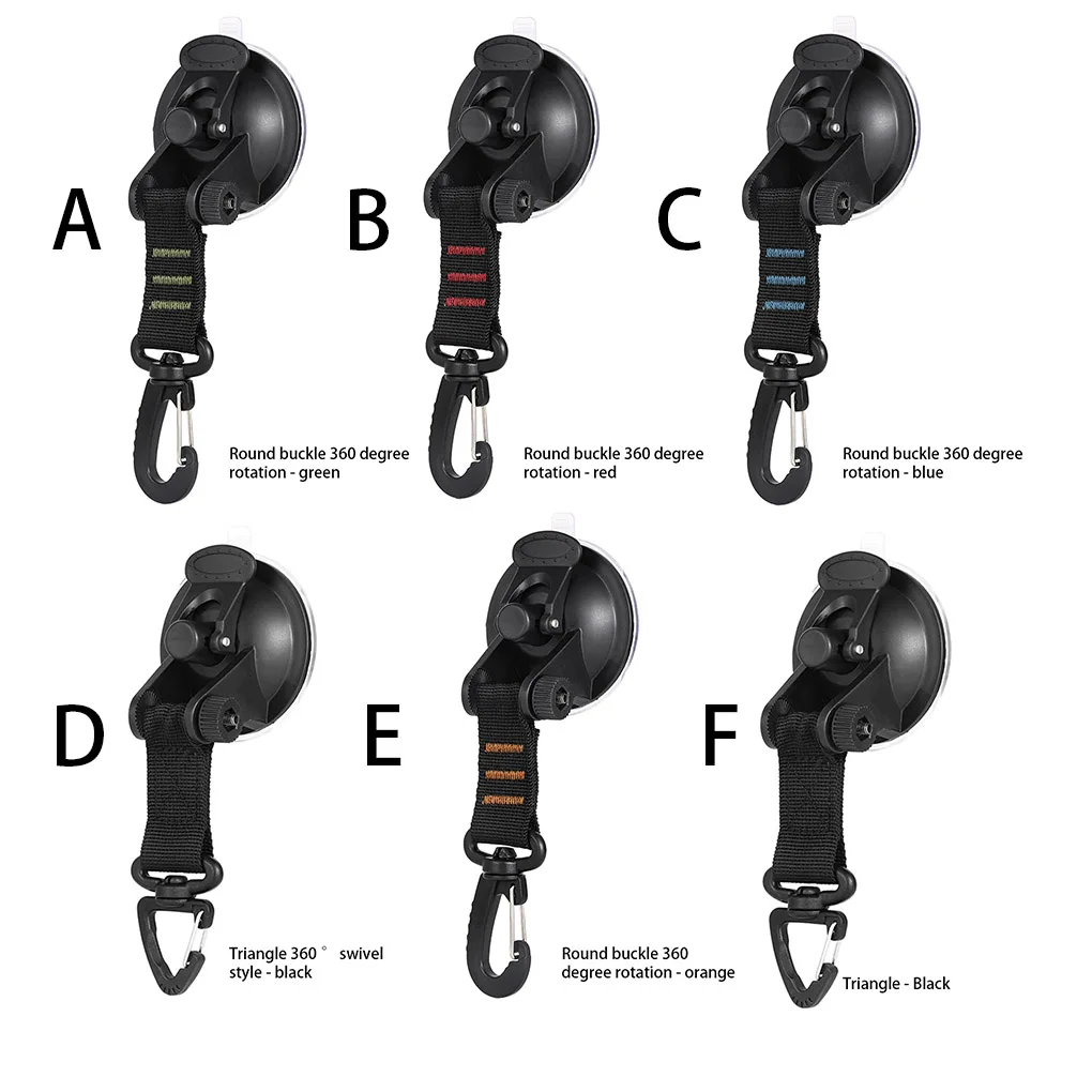 4 Pices Vehicle Tent Portable Suction Cup Securing Hook Powerful Type 2