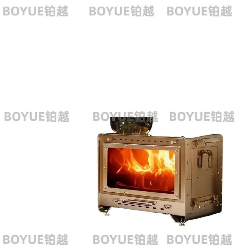 3F UL GEAR Firewood Stove Xifeng Fireplace 2.0 Fire-viewing 304 Stainless Steel Oven Winter Outdoor Camping Tent Cooking