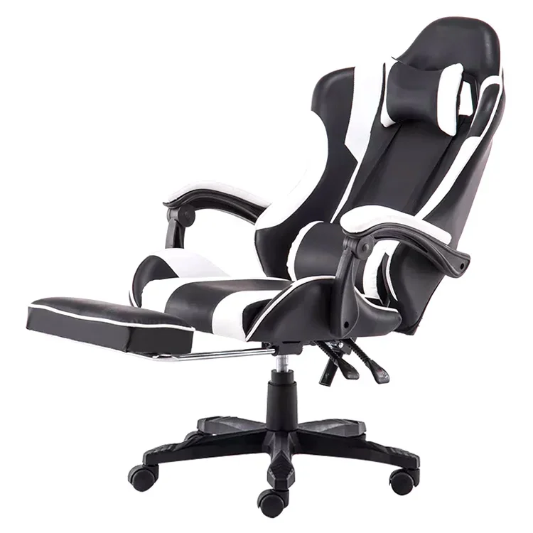 Racing Reclining Gamer Pc Computer Gaming Chair With Footrest Leather Height Adjustable Swivel Game Silla Cadeira