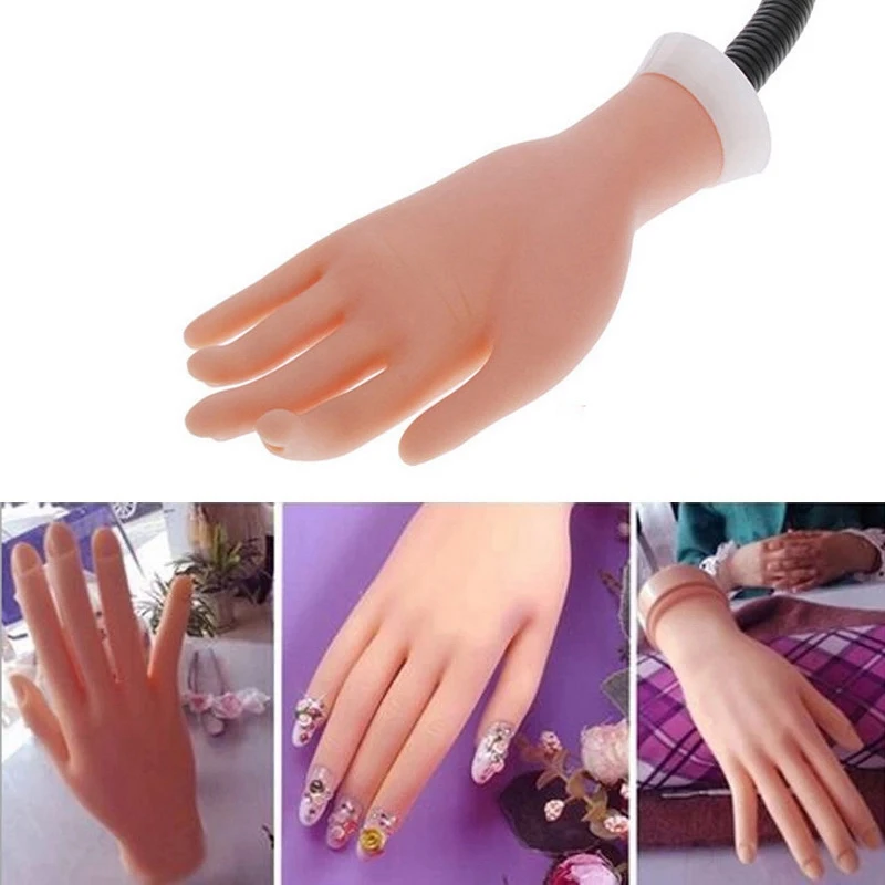 

AB02 Тренировка по дизайну ногтей Поддельные ручные дисплеи Ложные советы Маникюрная практика Ручная регулируемая пластиковая модель для практики