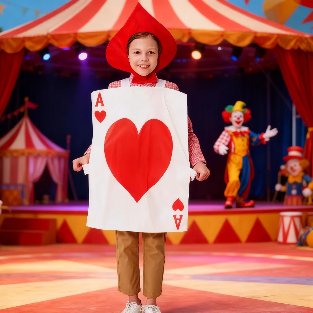 遊び心のあるポーカー衣装-子供のハロウィン-子供の日ゲーム＆パフォーマンス