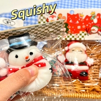Lovely Christmas Taba Squishy Toys Santa Claus Snow Man Fidgets Toys Squeeze Stresses Relief Paw Squishies Party Favors