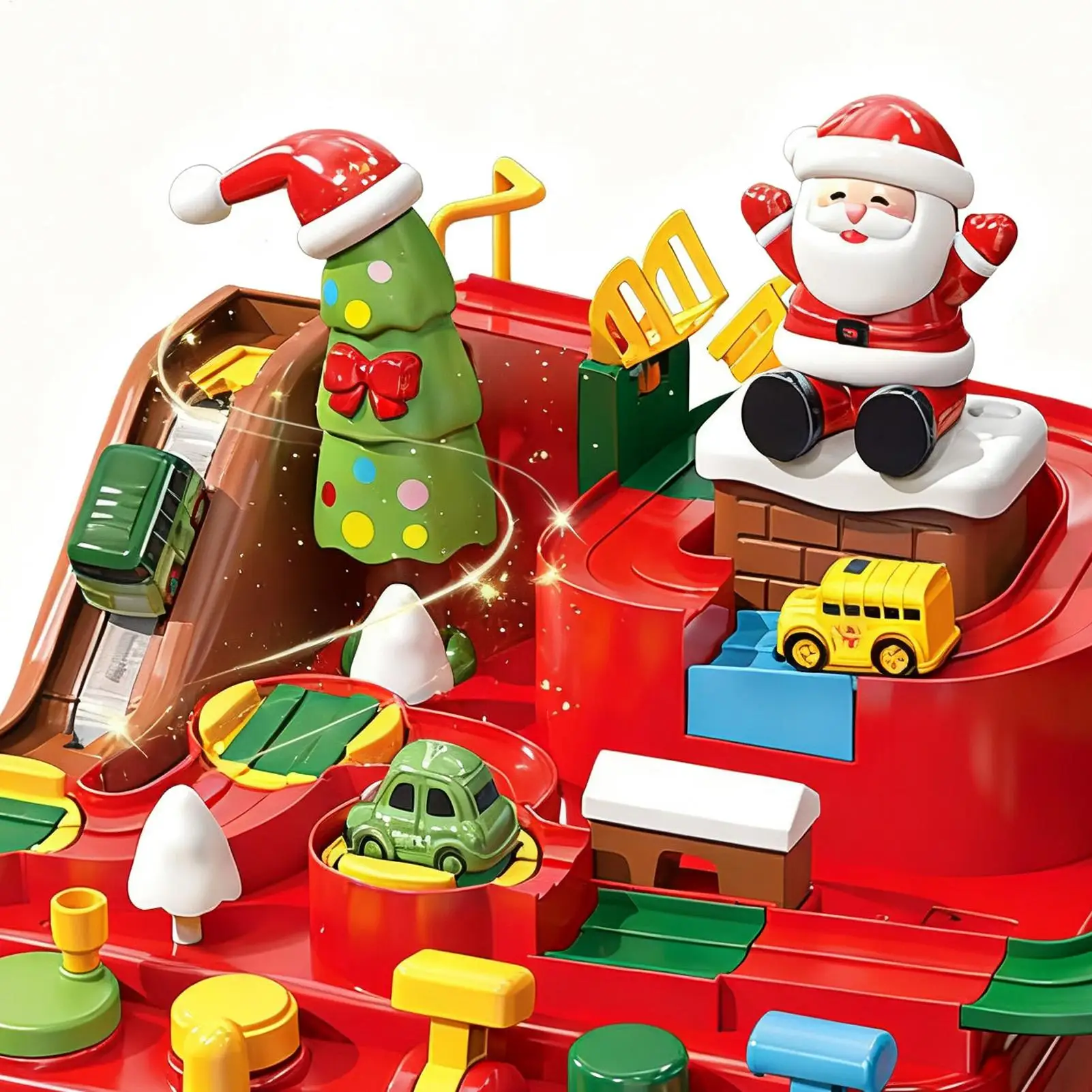 Jouet de piste de voiture de noël, jeu de course festif interactif, jouets pour enfants, voiture de Construction pour amis, garçons, filles, enfants et filles
