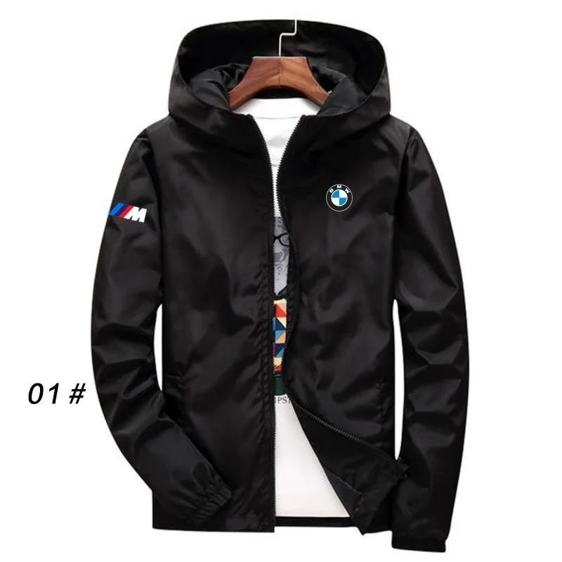 2025 BMWCoat Spring Trendy New Men's Workwear Motorcycle Club Outdoor Casual Fashion Brand Waterproof Windbreaker