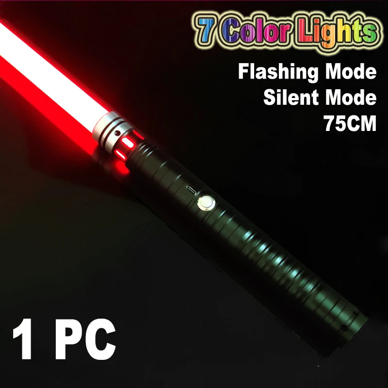 Metalen Lightsaber Laser Zwaard Speelgoed RGB Light Sabre 7 Kleurverandering Kids Soundfonts Force FX FOC Blaster Speelgoed Jedi Laser Zwaard Gift