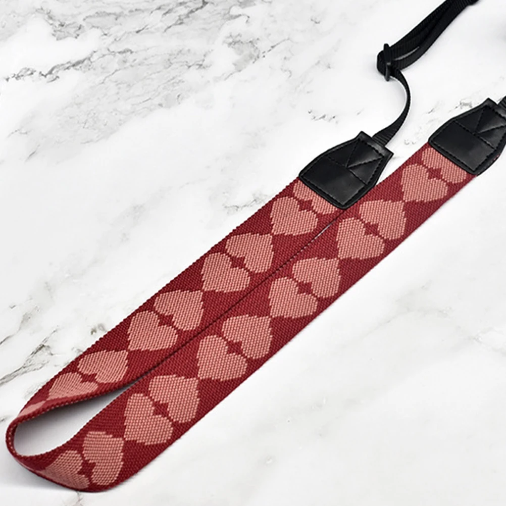 

Camera Shoulder Strap Adjustable Heart Pattern Decorative Neck Lanyard Wrist Sling Portable Accessories For Women Outdoor