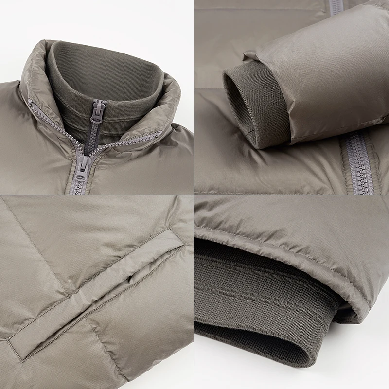 Męska krótka kurtka puchowa Chericom z kapturem, zapinana na zamek, z odpinaną wewnętrzną warstwą, uniwersalna, pikowana, wzór puchowy, model Y278545Y