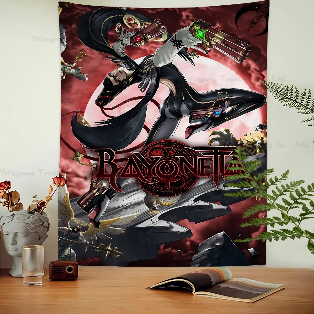 Game Bayonetta 3 Printed Large Wall Tapestry Hanging Tarot Hippie Wall Rugs Dorm Home Decor