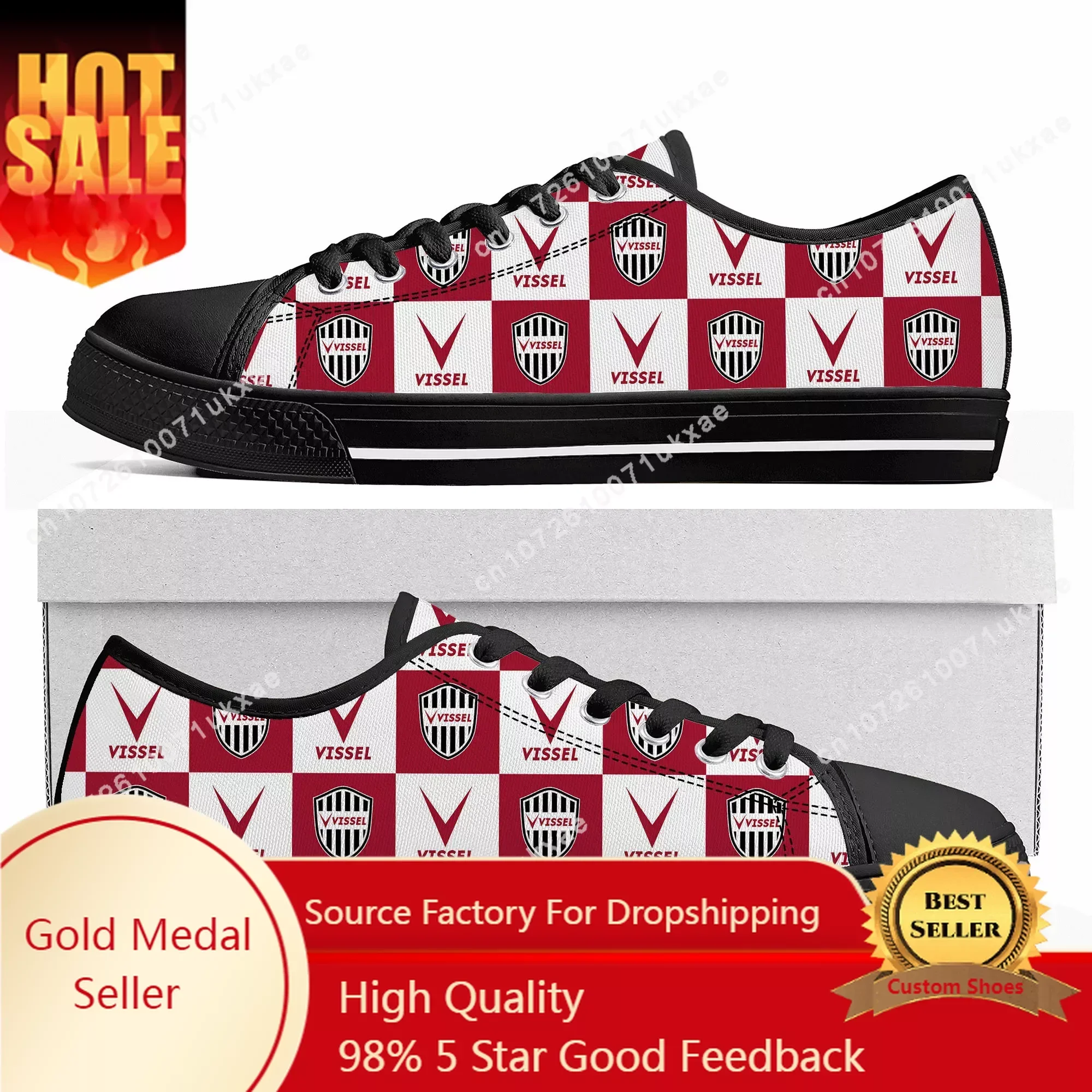 ヴィッセル Vissel Football Low Top Sneakers Mens Womens Teenager Canvas High Quality Sneaker Casual Custom Made Shoes Customize DIY