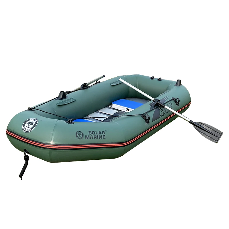 Solar Marine 3 Person Inflatable Boat Fishing Kayak Assault Rafting Boat Portable Motion Dinghy Rowing Canoe for Entertainment