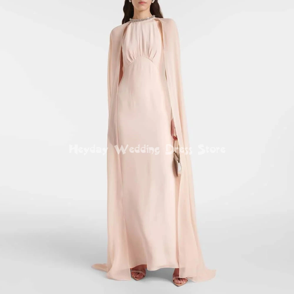 

Heyday Индивидуальные женские вечерние платья из бисера с лямкой на шее в Саудовской Аравии, элегантные платья без рукавов с длинной шалью длиной до пола, 2025 г.