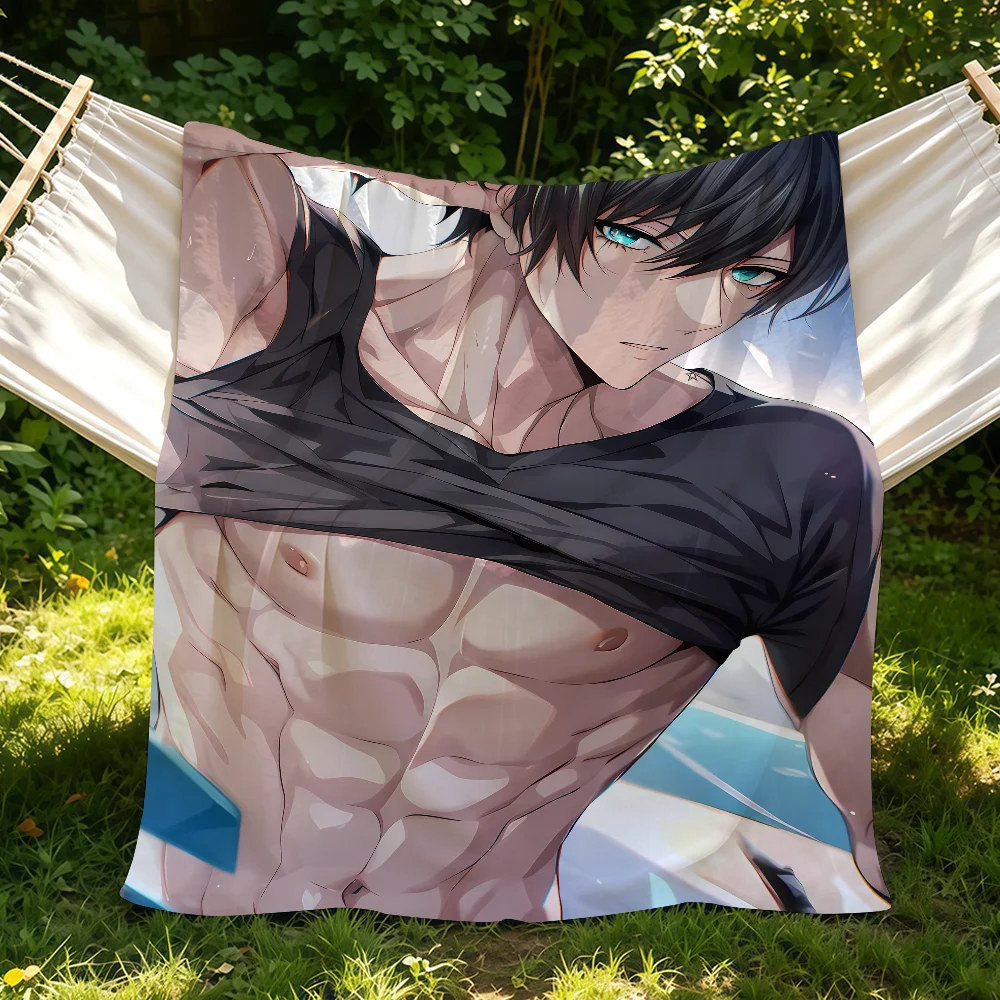 Anime B-BLUE L-LOCK-S Rin Itoshi Blanket Suitable For Sofas Beds Offices Cars Outdoor Travel An Ideal Gift For Friends Family