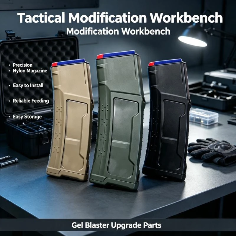 Visible Panel Nylon Feed Clip Allows Ammo Inspection For M4 Ar Gel Blaster Backyard Hobby Game Modification