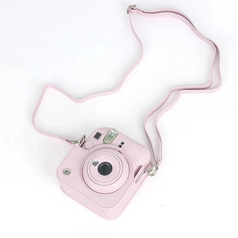 Miękkie etui ochronne torba na aparat fotograficzny z paskiem na ramię dla Instax Mini 12 futerał na aparat PU