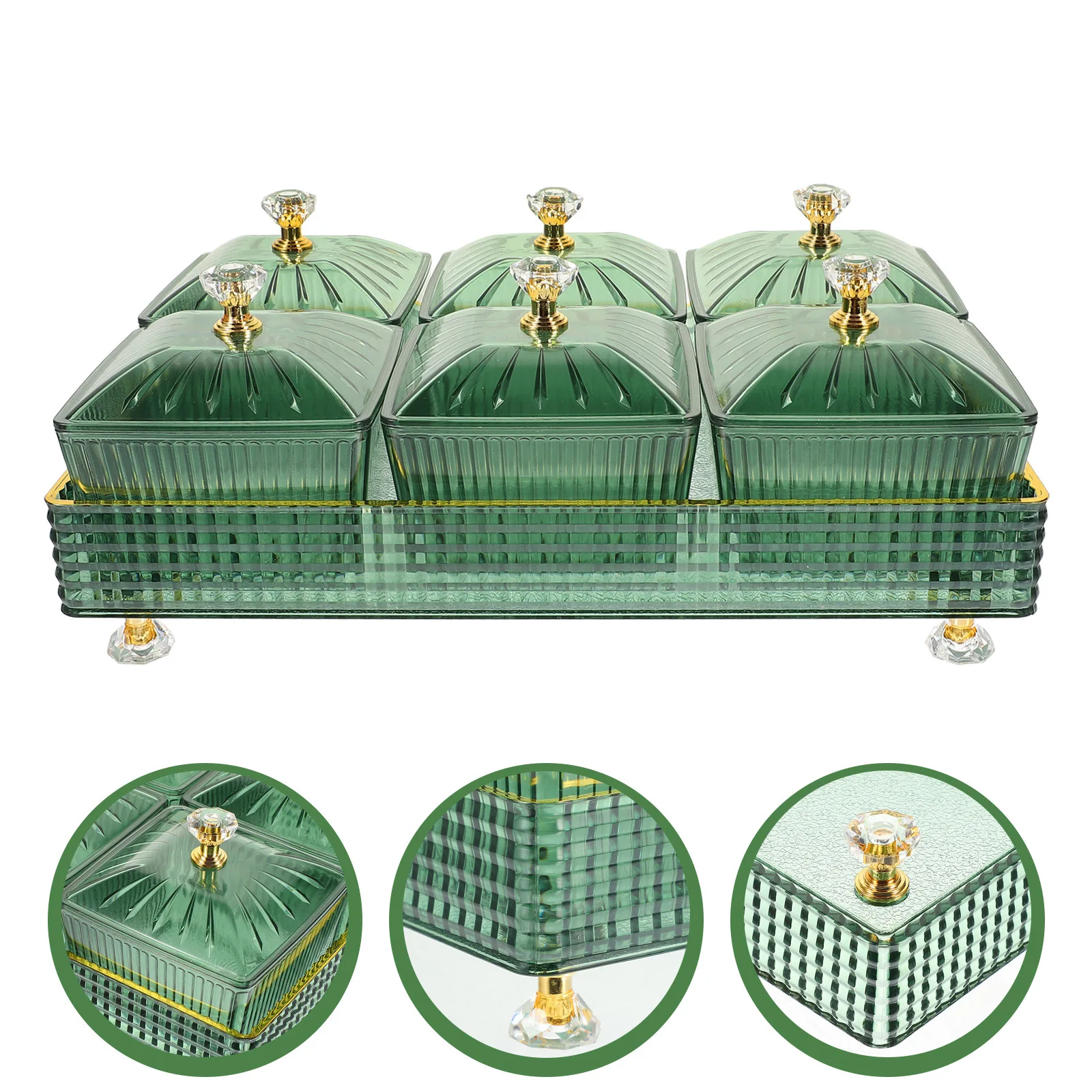 

1 Set Of Snacks Plate With Tray Dried Fruit Bowl Food Serving Dish Storage Container For Home Party Wedding Candy Nut Organizer