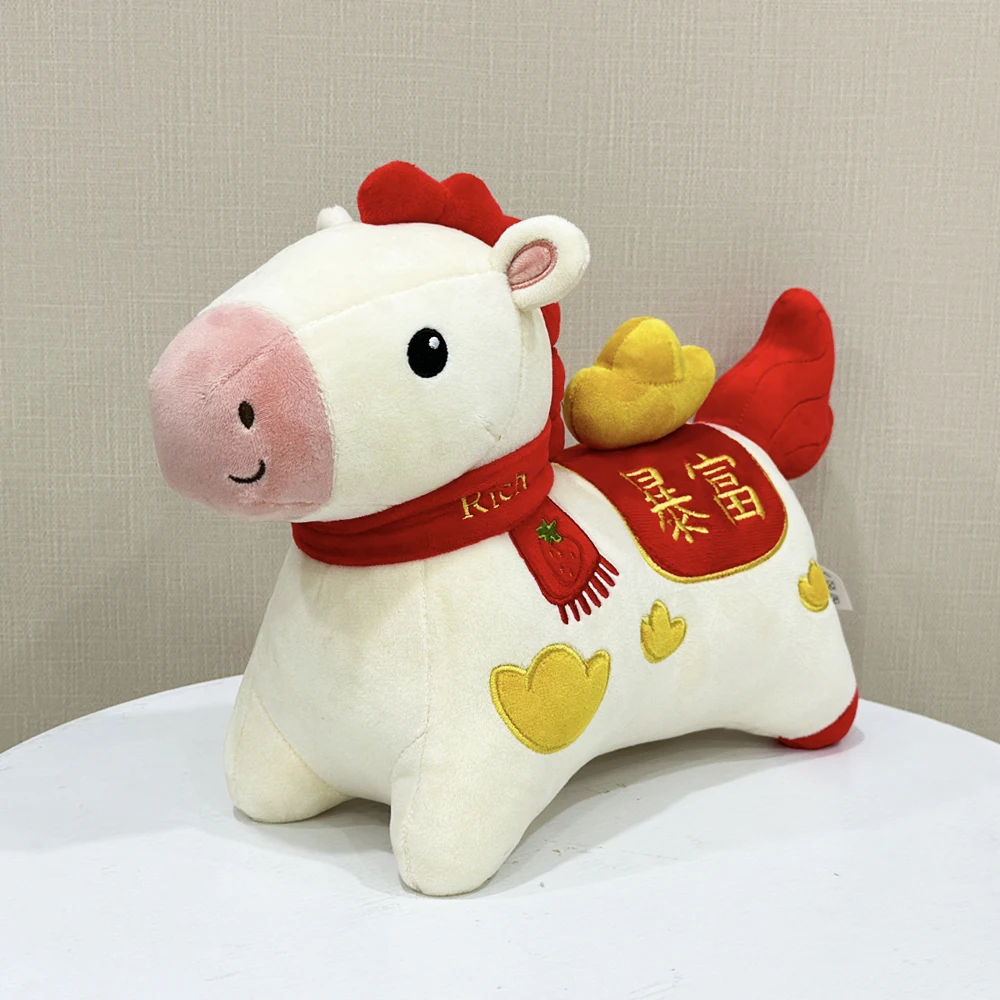 

Horse Year Mascot Pillow Horse Plush Toy Soft Realistic New Born Gifts Doll Home Decoration Ornaments