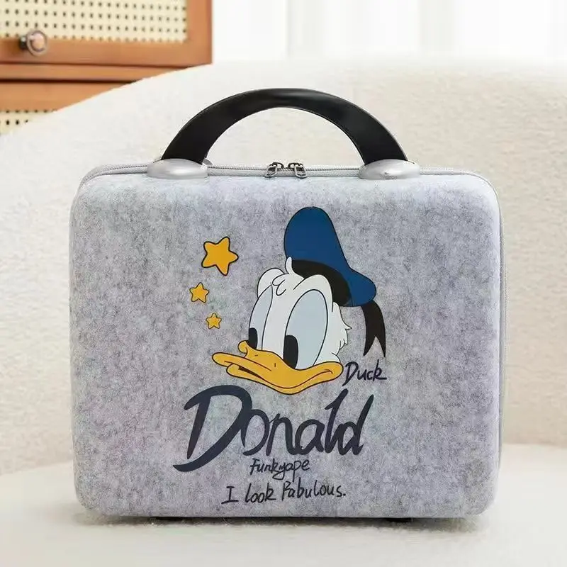 New Disney Cartoon Animation Peripheral Lotso Donald Duck Kawaii Luggage Gift Storage Box Cosmetic Box Creative DIY 14-inch Gift