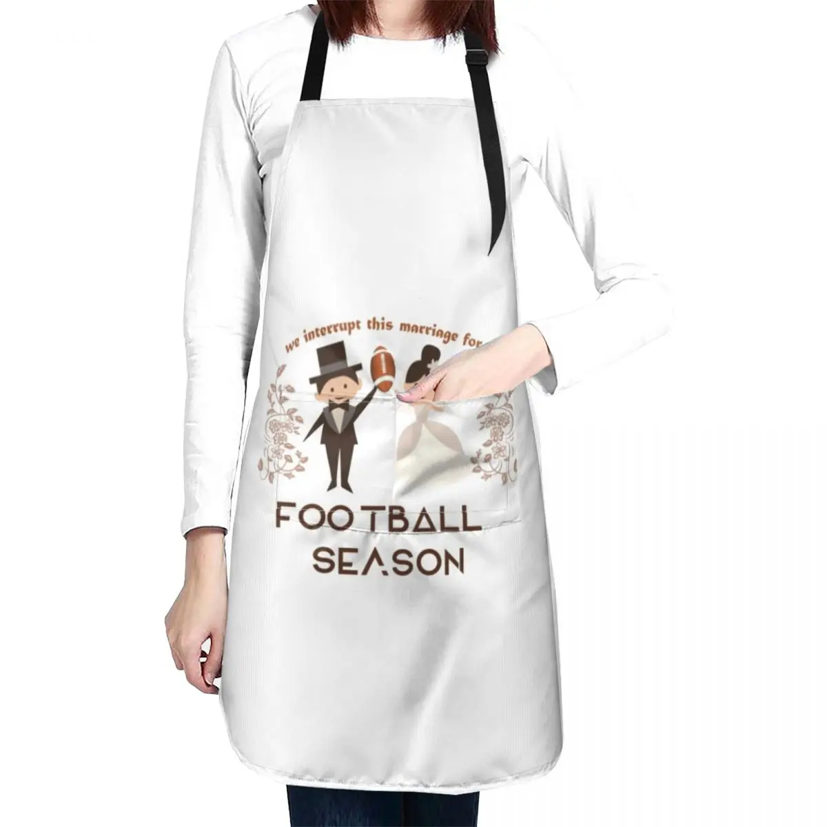 Football Season- We Interrupt this marriage for Football Season! Apron Kitchen Things Kitchen accessories Apron