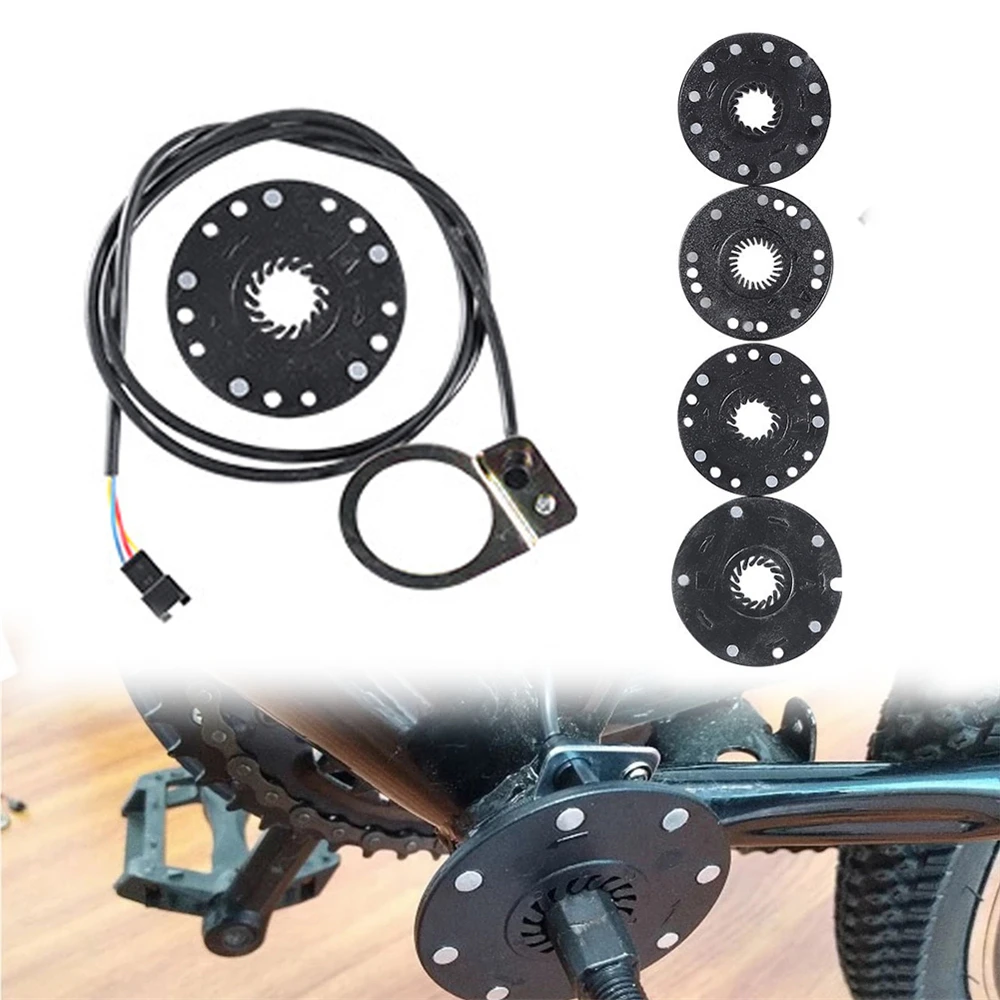 Black Durable Electric Bicycle Ebike 5/8/12 Magnets Mountain Bike PAS System Speed Sensor Assistant Sensors Bike Modified Parts