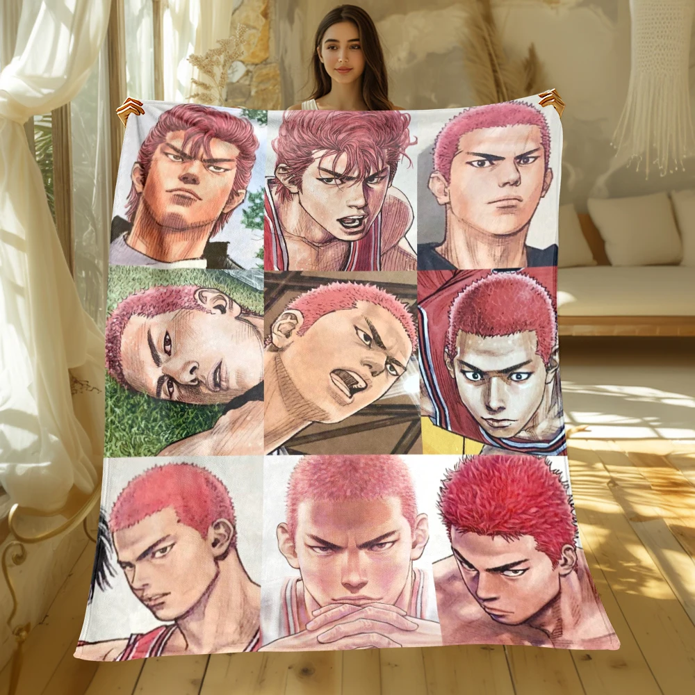 

Anime Characters Print Four Seasons Blanket Sofa Bed Cover Soft and Fluffy Blanket Soft Warm Flannel Throw Blanket Gift Art