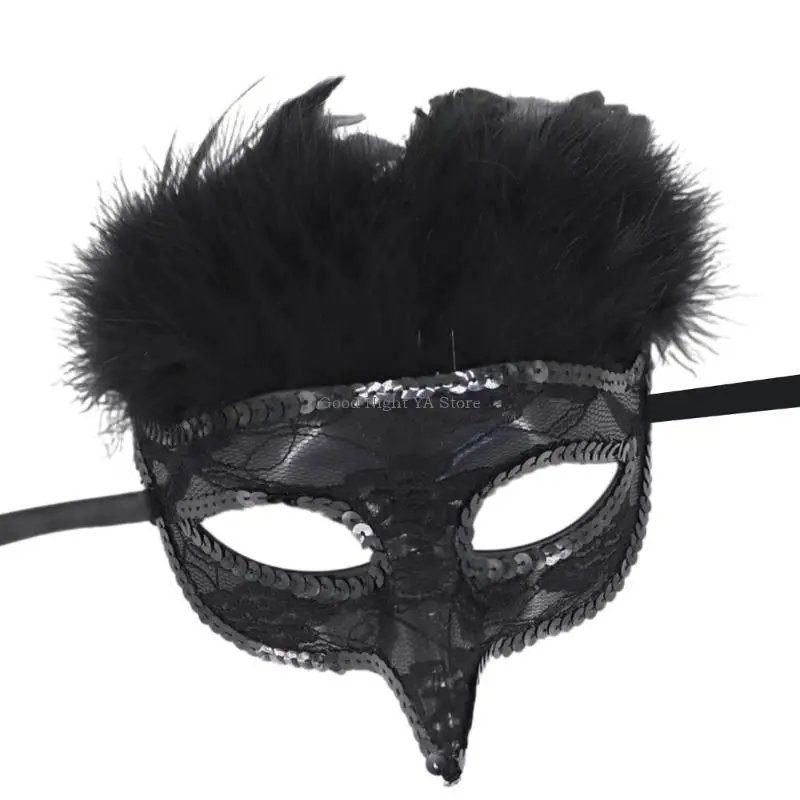 Máscara Mardi Gras com venezianos penas máscara figuraria máscara máscara máscara animal máscara animal para