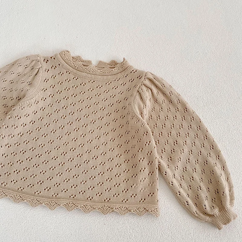 Autunno bambini bambino maglione sciolto maglia inverno scavato vestiti della neonata girocollo bambini bambino ragazza Pullover bambino esterno
