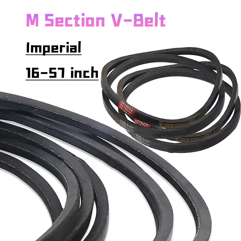 1pcs M Section V Belt Sizes M-16 to M-57 Imperial 9.5mm x 6mm Rubber V Belt Drive Conveyor Belts Power Transmission Strap