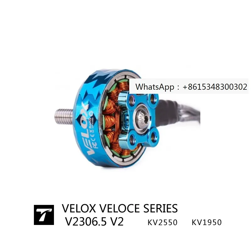 

Velox V2306.5 V2 1950KV 6S/2550KV 4-5S T-type motor permanent mag-net brushless motor IP55 24V DC