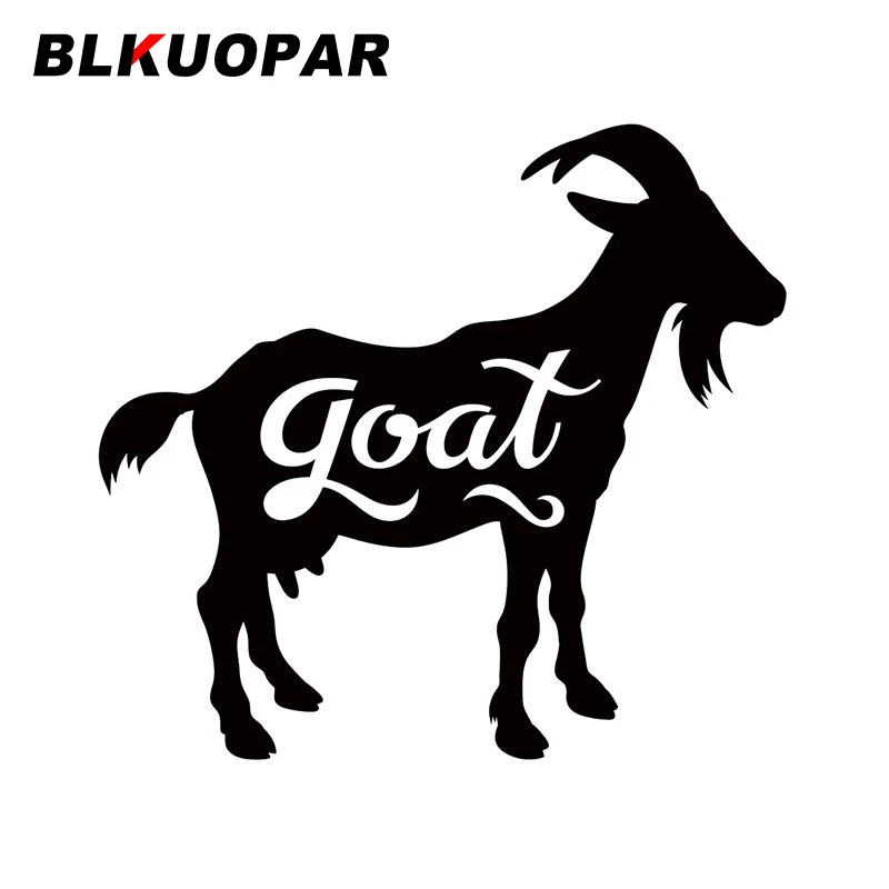 BLKUOPAR Cute Goat Silhouette Car Stickers Fashionable Font Animal Decals Scratch-Proof Die Cut Laptop VAN Car Goods