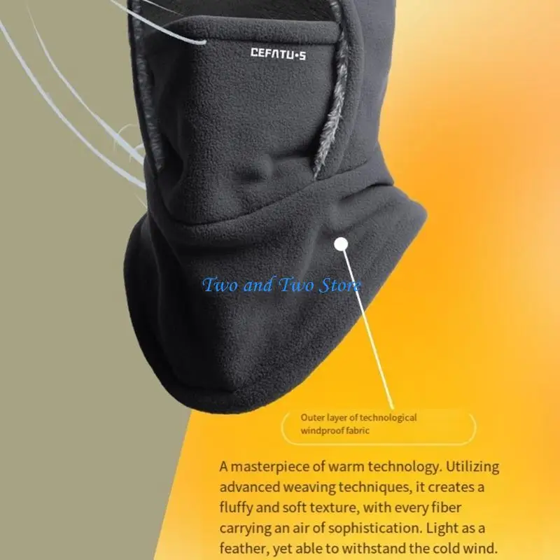 

HX6F Warm with Neck Gaiter Warm Trapper Hat Ushanka for Skiing Skateboarding