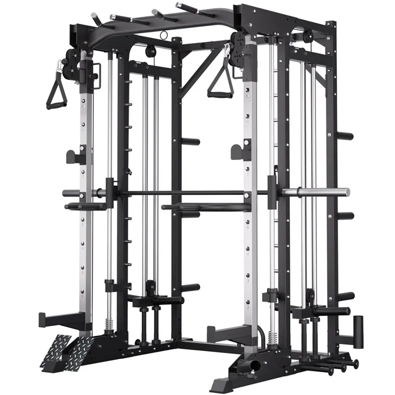 

High Quality Multi Function Gym Equipment Smith Machine Cross Cable Power Squat Rack - Versatile Home Fitness Trainer