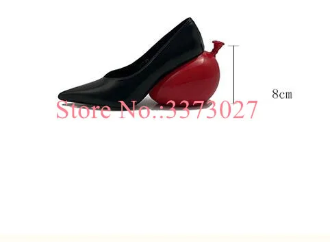 New Arrival 2024 Balloon Heel Lady Pumps Sexy Unique Design Strange Heel Woman Shoes Fashion Pointed Toe Banquet Shoes Dropship