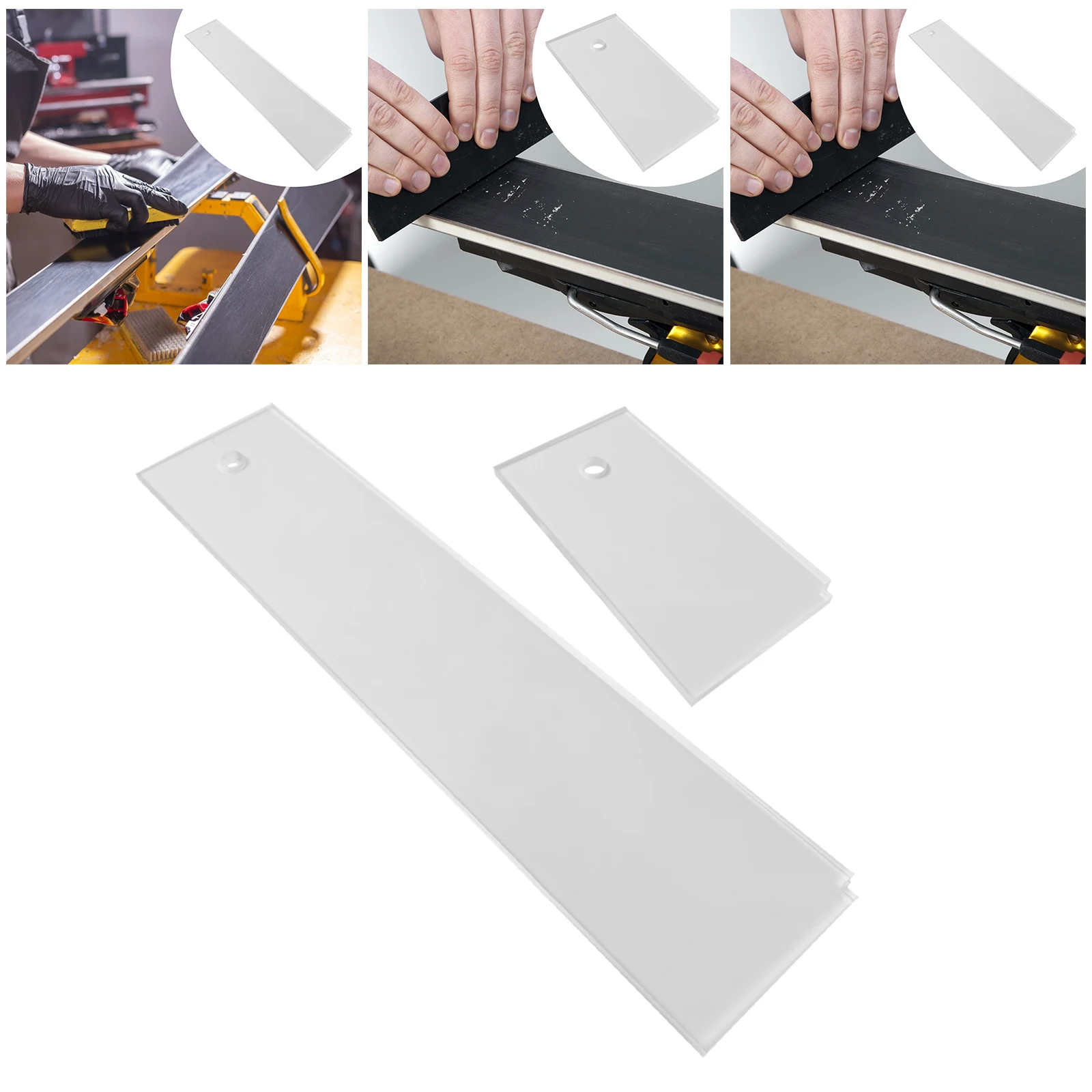 Strumento per la rimozione della cera a doppia scheda Tergicristallo per la manutenzione dello snowboard Raschietto per cera da snowboard Strumenti da sci con strumento per la rimozione della cera con tacca destra