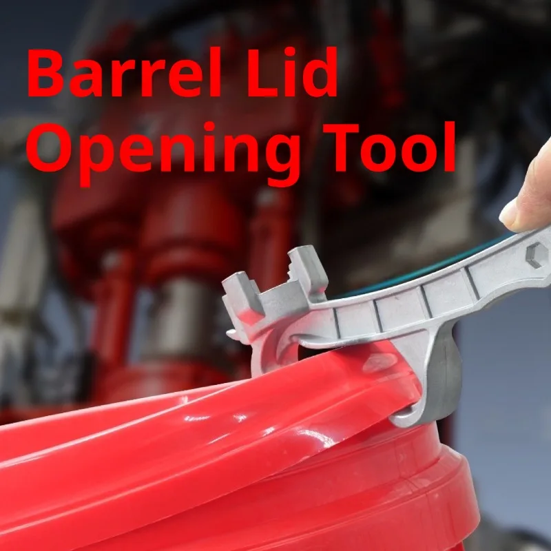 Aluminum Alloy Barrel Lid Opener Metal Drum Covers Handheld Opening Wrench Convenient Multi-Function Heavy Duty Can Opener Tool