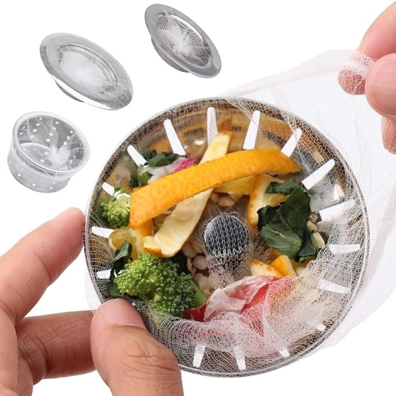 Kitchen Disposable Sink Filter Screen Floor Drain Sewer Pool Dishwashing Sink Garbage Sink Vegetable Basin Anti Leakage Mesh Bag