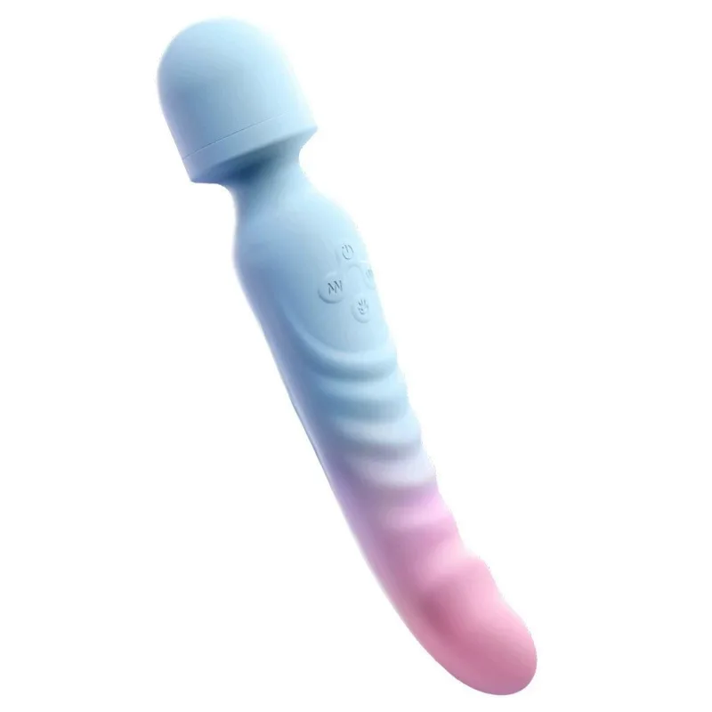 Heated Double-head Vibrators for Woman Powerful Female Masturbator Sex Toys Dildo Sex Machine Magic Wand Vibrator
